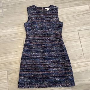 Diane Von Furstenberg tweed sheath dress.